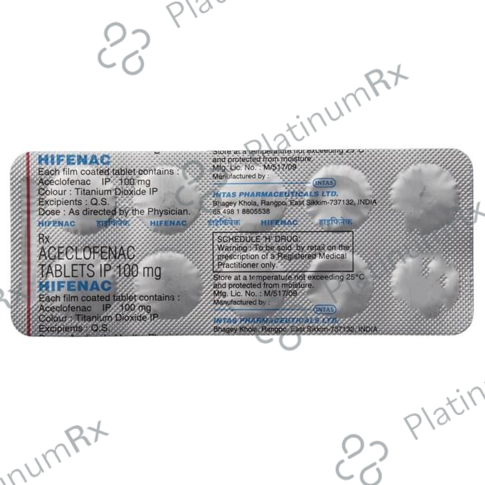 Hifenac 100mg Tablet 10s