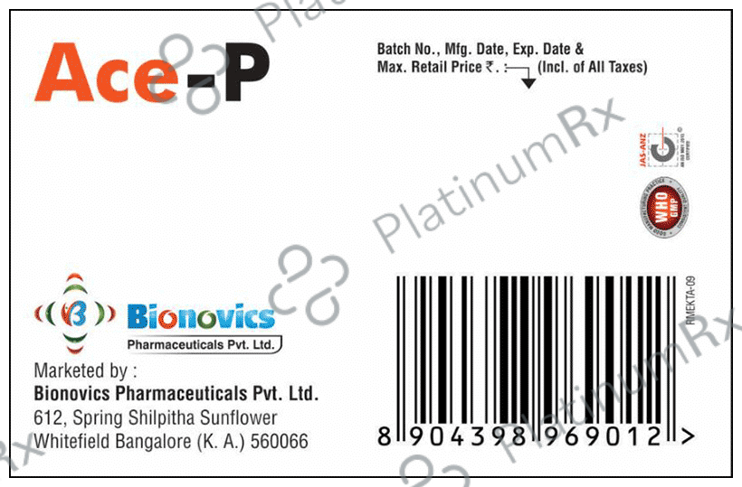 Ace-P Tablet 10 tablets Tablet Bionovics Pharmaceuticals Pvt Ltd