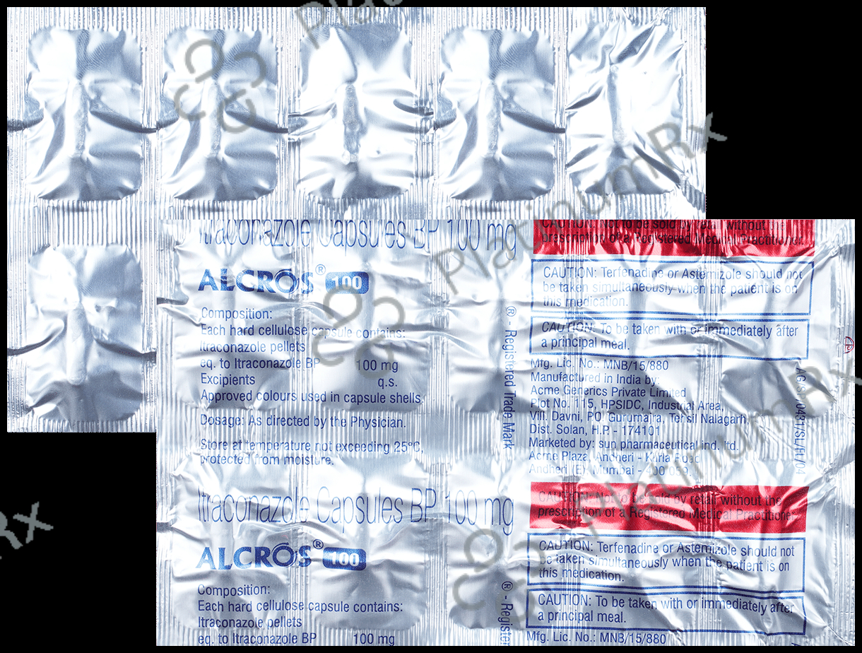 Alcros 100mg Capsule 10s