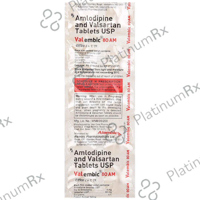 Valembic 80/5mg AM Tablet 10s