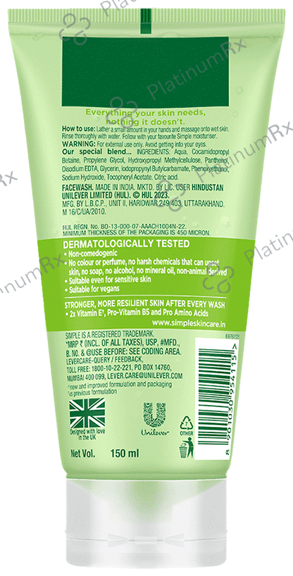 Simple Refreshing Facial Face Wash