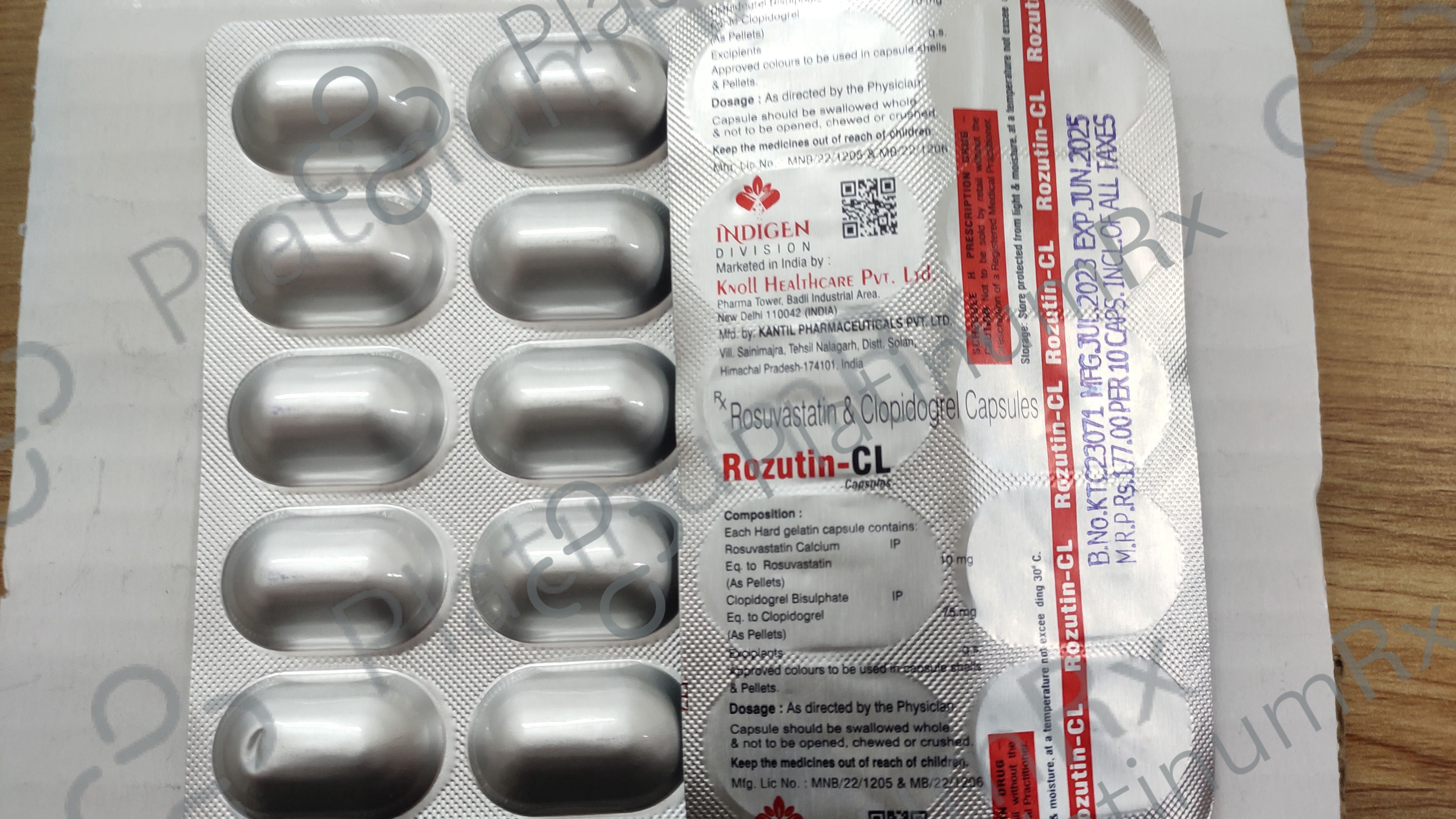 Rozutin CL 10/75mg Cap 10s