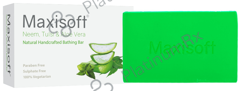 Maxisoft Neem, Tulsi & Aloe Vera Bathing Bar (100gm Each) 4 units