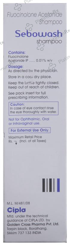 Sebowash Shampoo 100 Shampoo