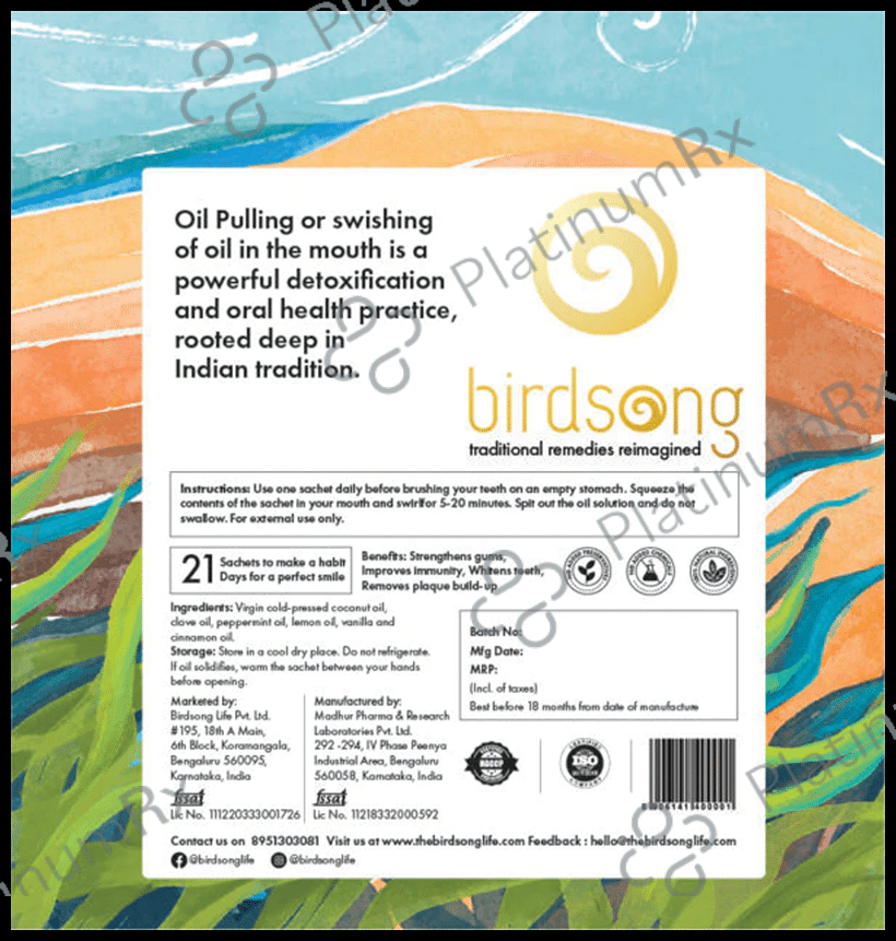 Birdsong Oil Pulling Sachet Assorted