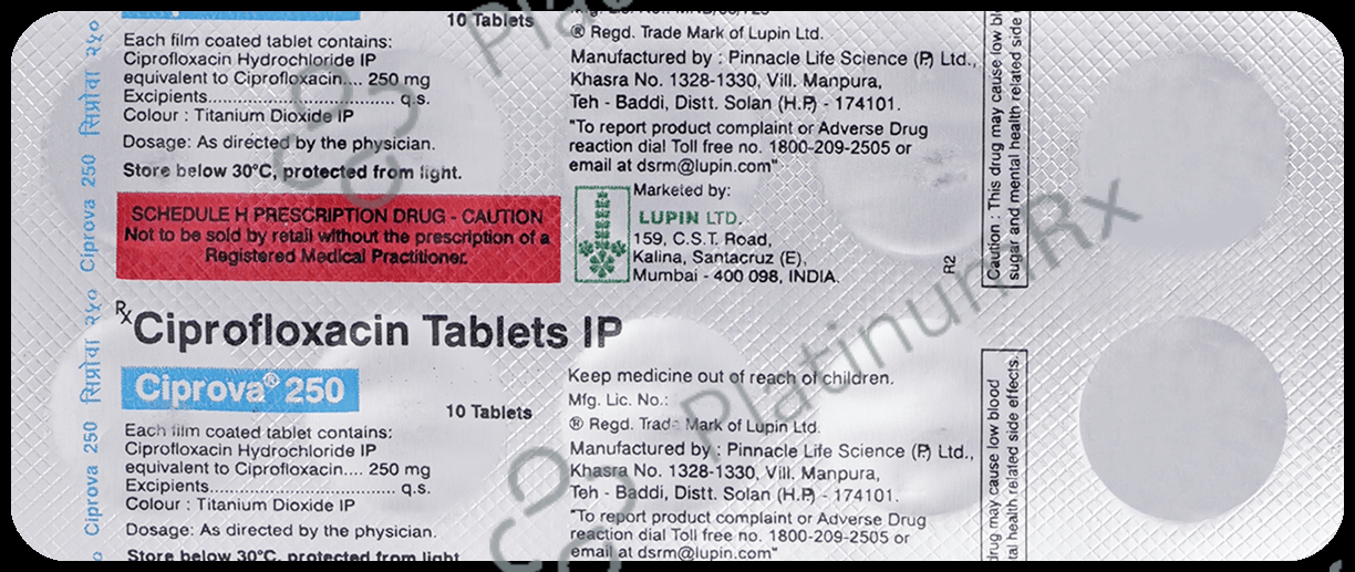 Ciprova 250mg Tablet