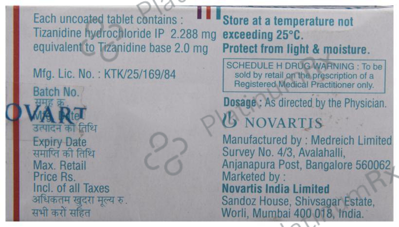Sirdalud 2mg Tablet