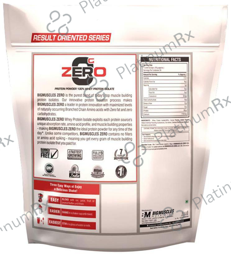 Big Muscles Zero Protein Powder 100% Whey Isolate Strawberry & Banana Twirl 9 lb