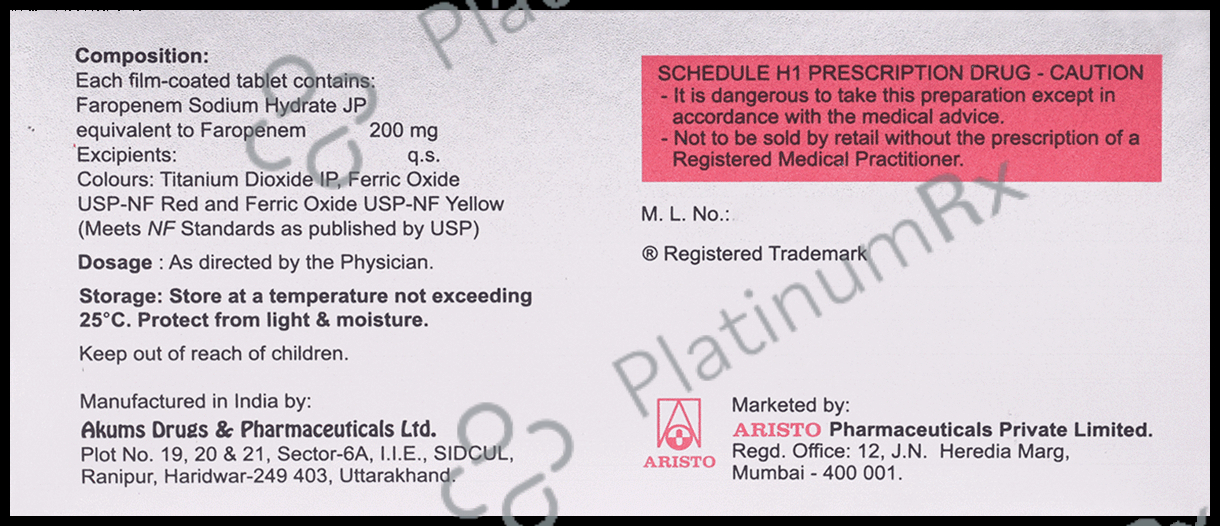 Mero-O 200 Tablet 6 tablets