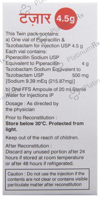 Tazar 4.5g Injection 1s