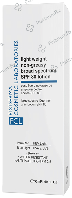 Fixderma FCL Light Weight Non Greasy Broad Spectrum SPF 80 Lotion