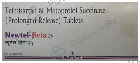 Newtel Beta 25/40mg Tablet PR 10s