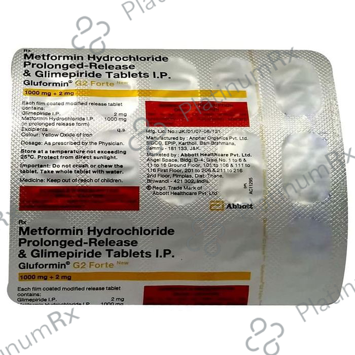 Gluformin G2 Forte New 2/1000mg Tablet PR 15s