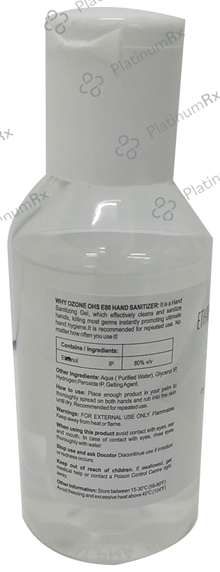 Ozone Ethanol Antiseptic Gel Hand Sanitizer 100 ml