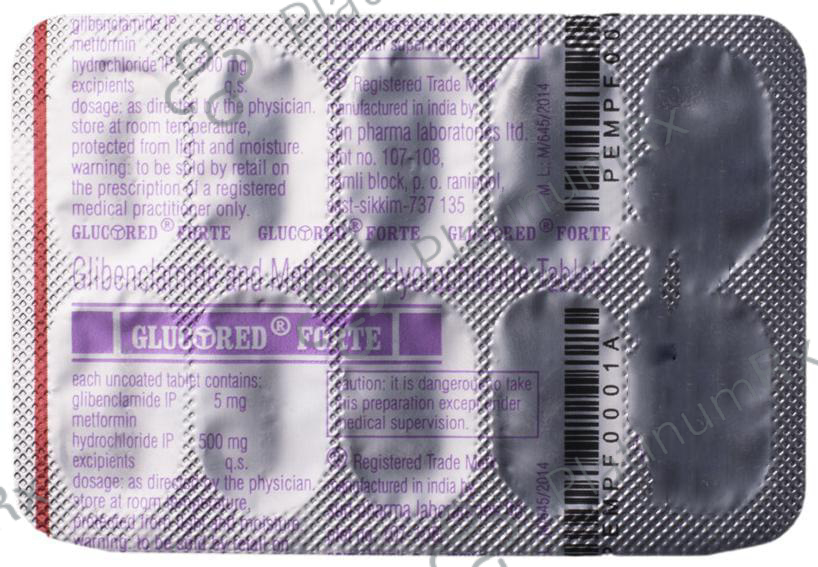 Glucored Forte 5/500mg Tablet 10s