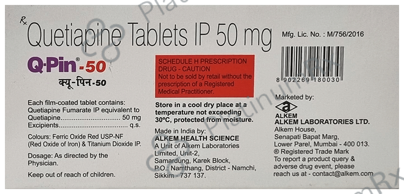 Q Pin 50mg Tablet 10s