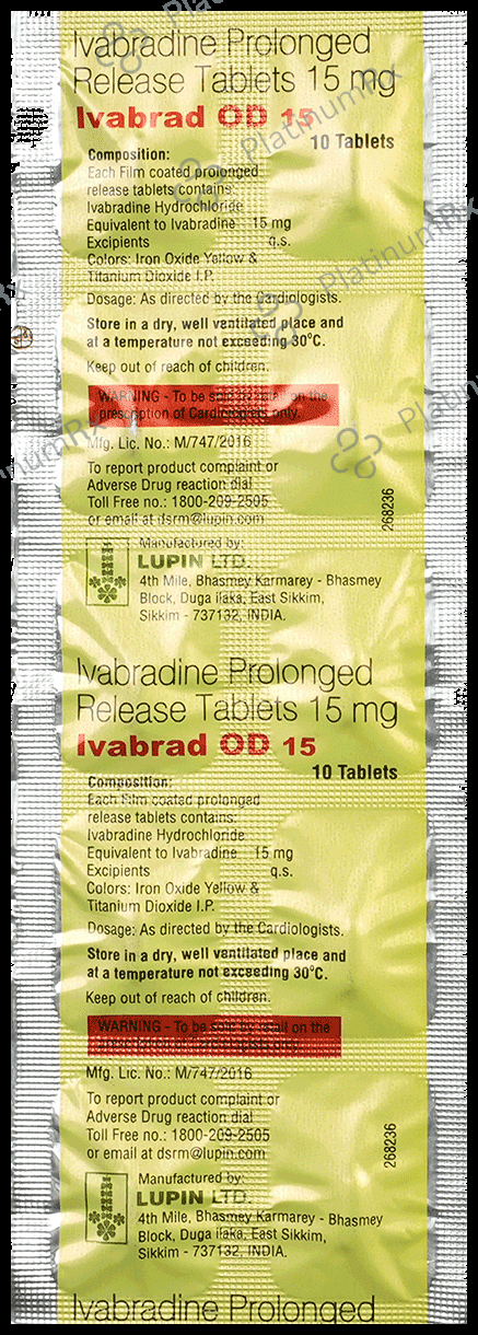 Ivabrad OD 15mg Tablet 10s