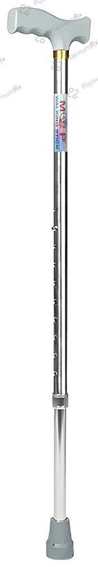 MCP Jindal Height Adjustable Walking Stick Silver