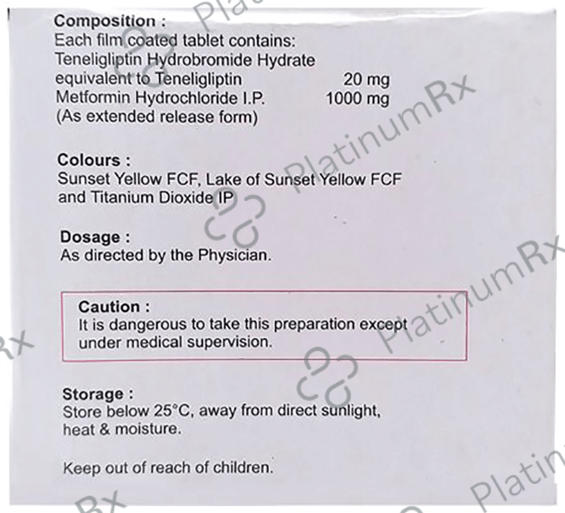 Tiban M 20/1000mg Tablet ER 15s