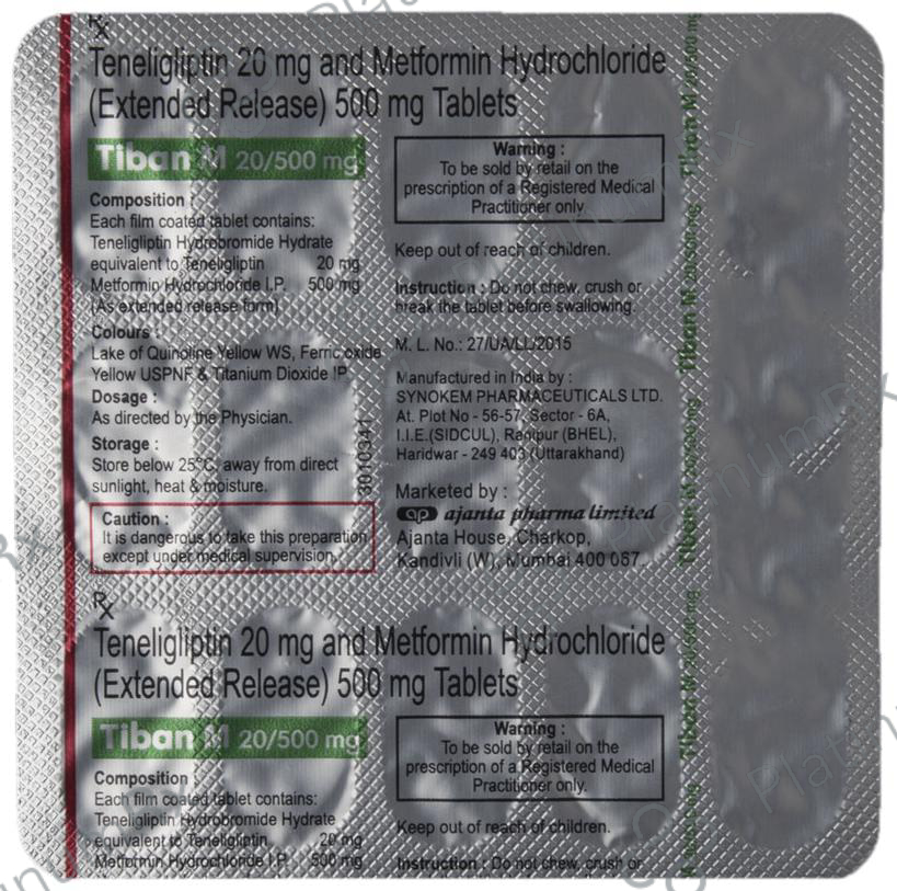 Tiban M 20/500mg Tablet ER 15s