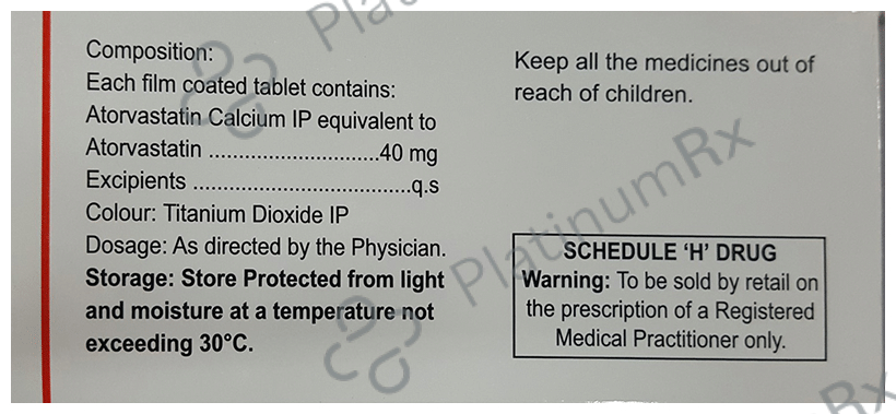 Atorsave 40mg Tablet 15s