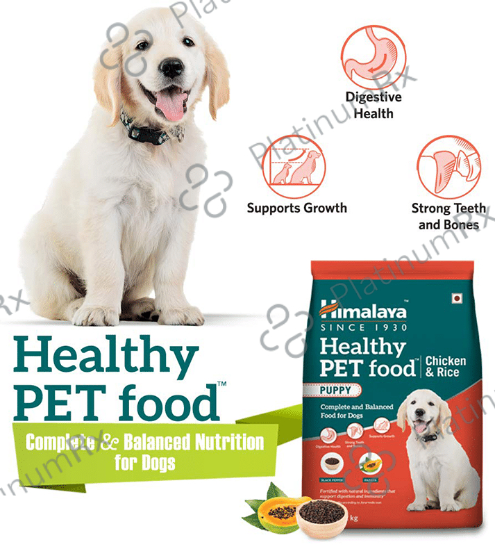 Himalaya Healthy Pet Food for Puppy's Digestion, Growth, Strong Teeth & Bones - Chicken & Rice 3 kg