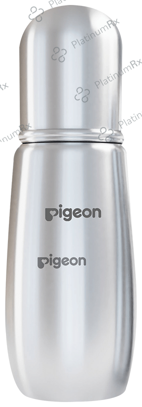 Pigeon Flexible 9+ Months Slim Neck Stainless Steel 220ml Feeding Bottle