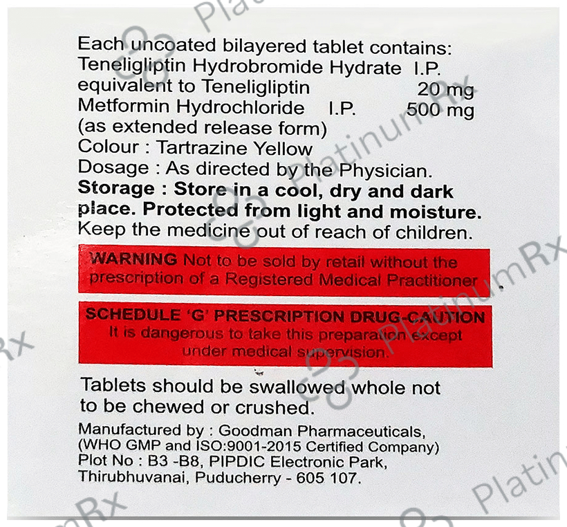 Diaten M 500mg/20mg Tablet