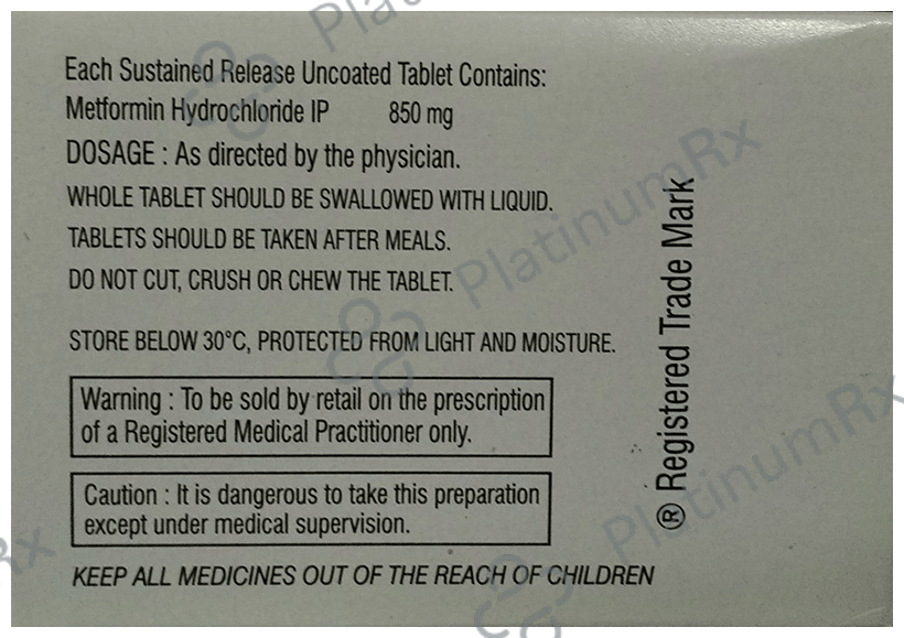 Riomet OD 850mg Tablet SR