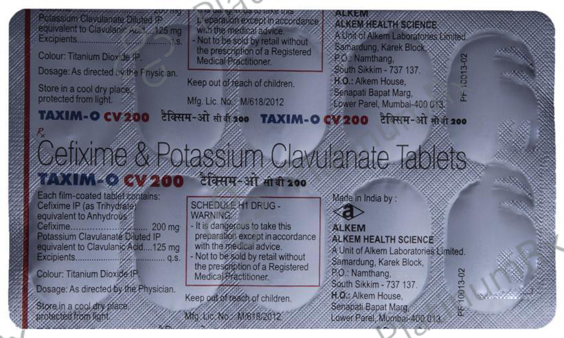 Taxim O CV 200/125mg Tablet 10s
