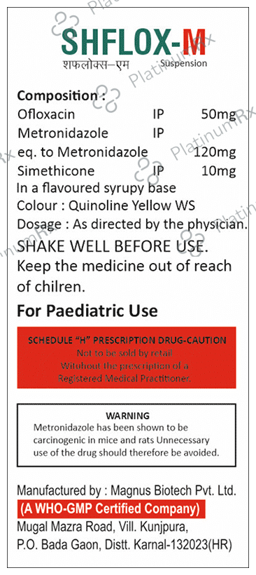 Shflox-M Mango Oral Suspension