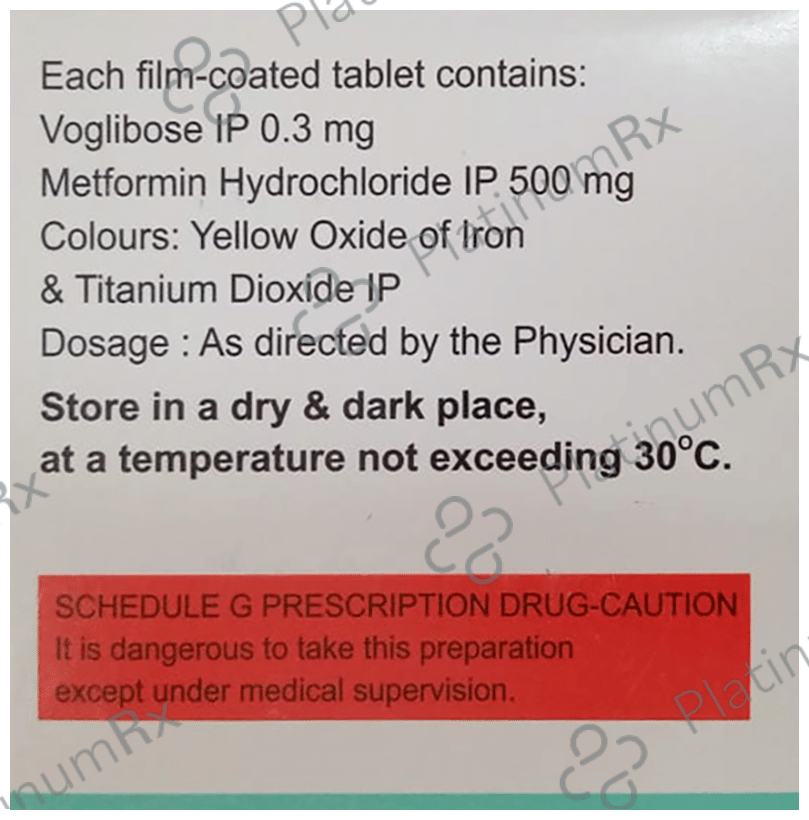 Voglinorm M 0.3/500mg Tablet 15s