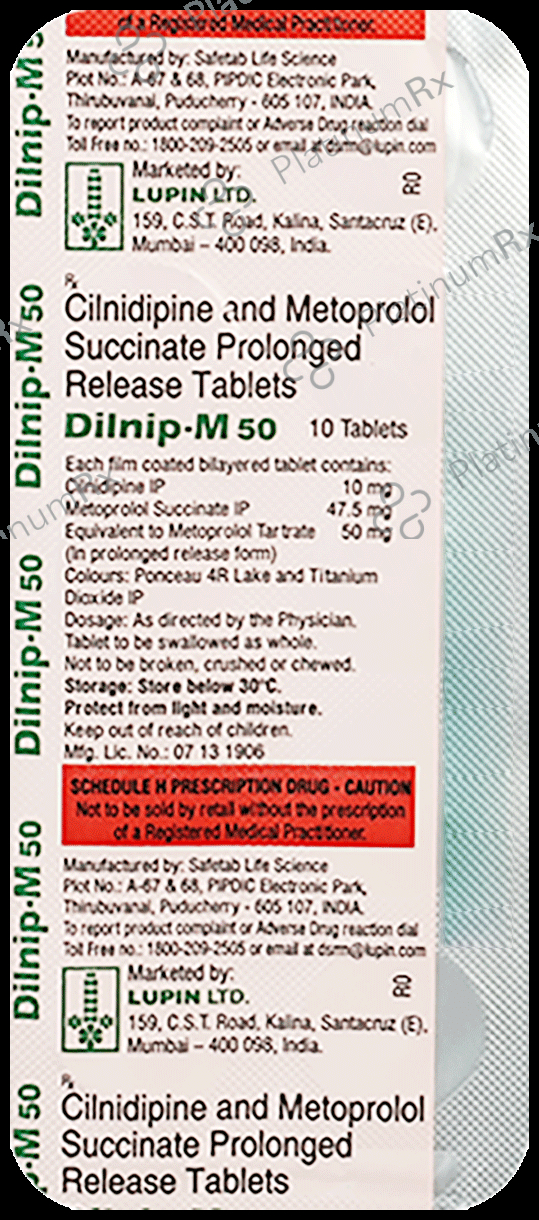 Dilnip M 10/50mg Tablet 10s