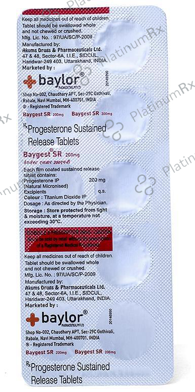 Baygest SR 200mg Tablet