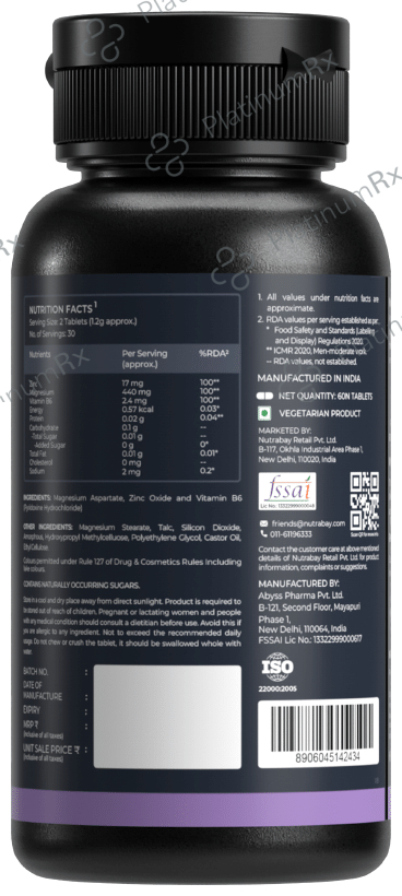 Nutrabay Zinc Magnesium B6 Tablet