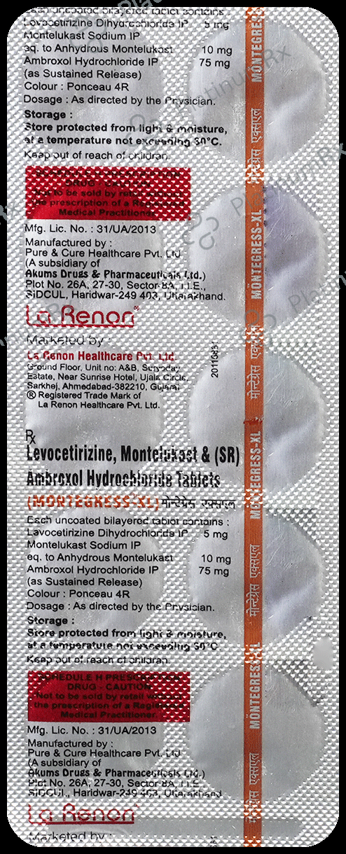 Montegress XL 75/5/10mg Tablet SR 10s