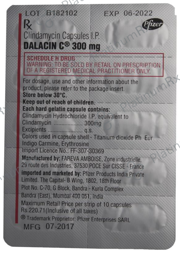 Dalacin C 300mg Capsule 10s