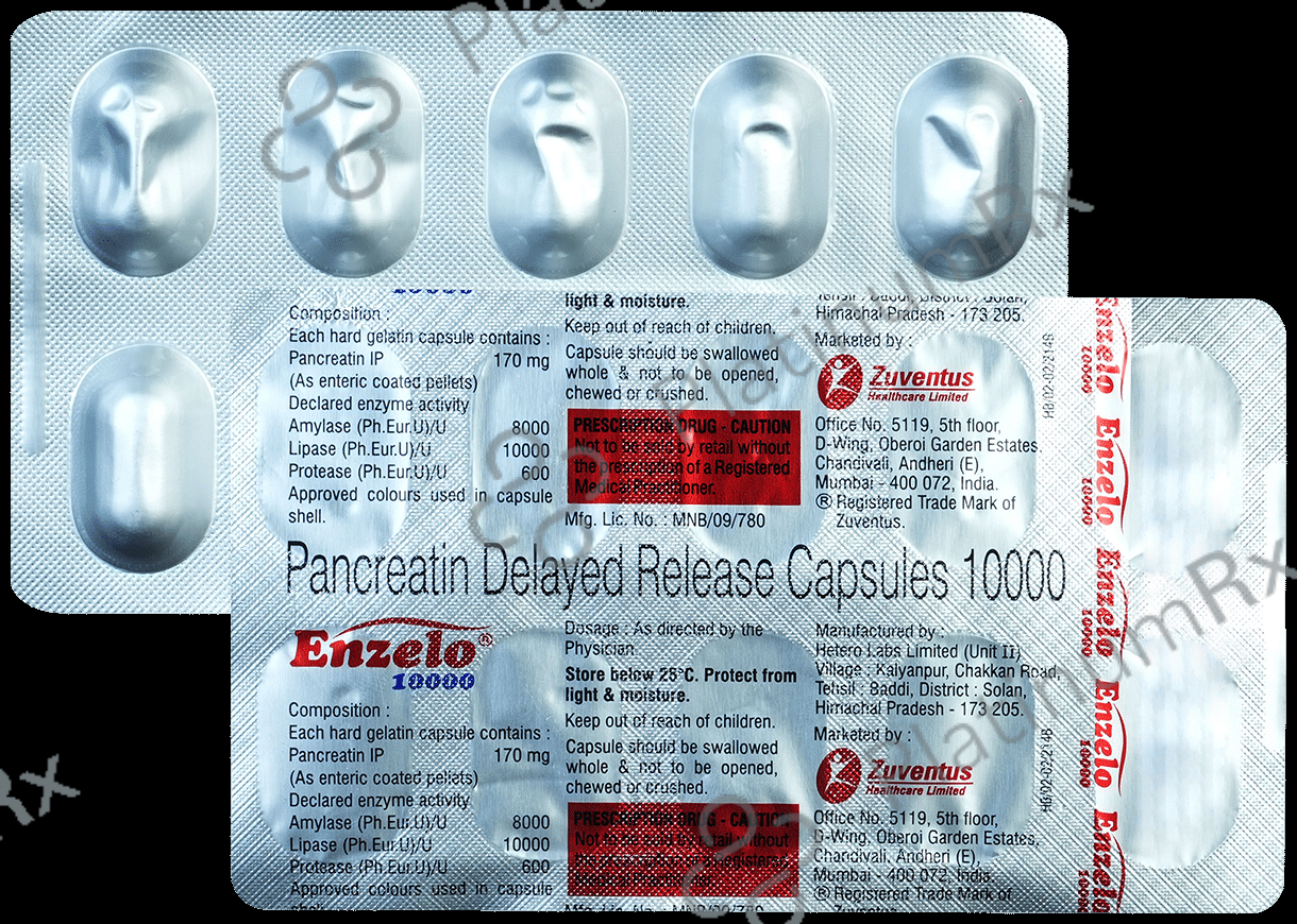 Enzelo 10000 170mg Capsule DR 10s