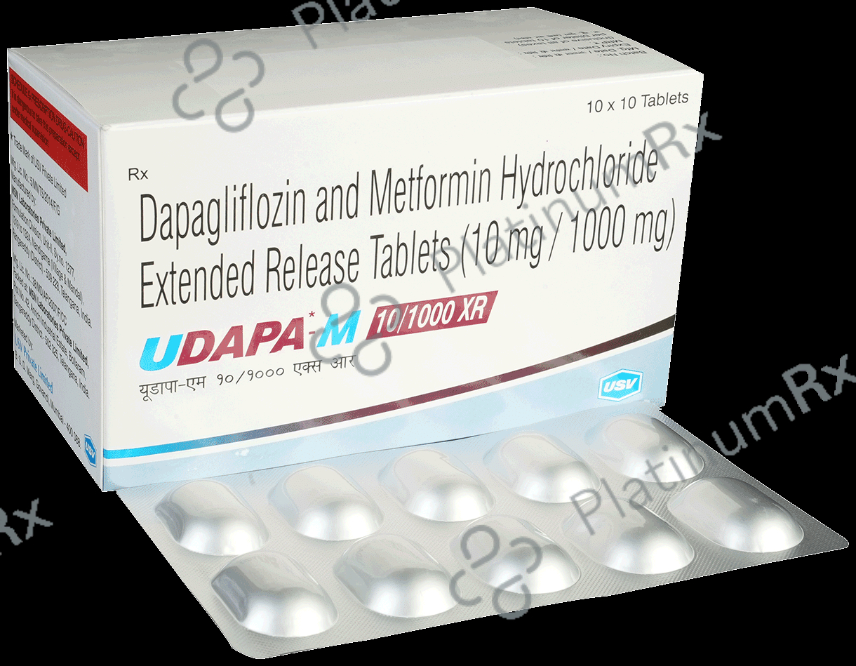 Udapa M 10/1000mg Tablet 10s