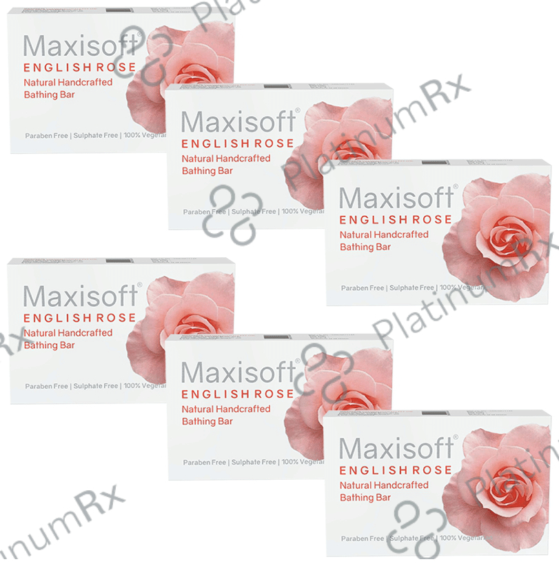Maxisoft English Rose Bathing Bar (75gm Each) 6 units