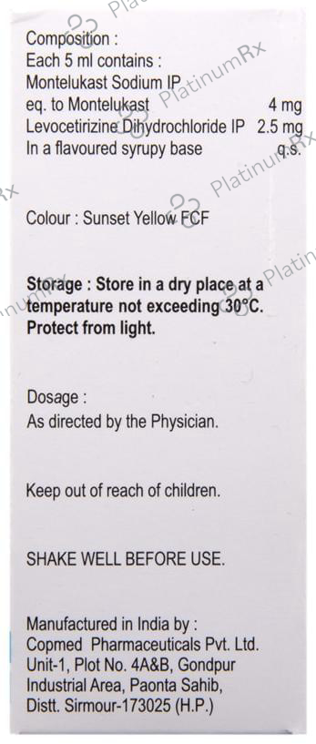 Monticope 2.5/4mg Suspension 60ml