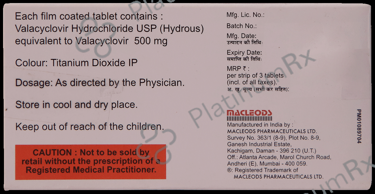 Valamac 500mg Tablet