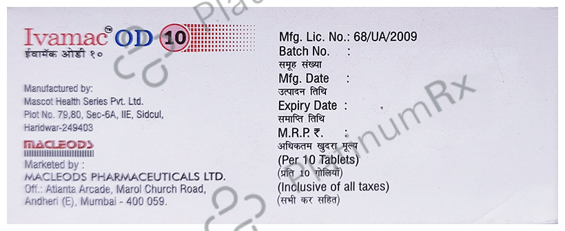 Ivamac OD 10mg Tablet
