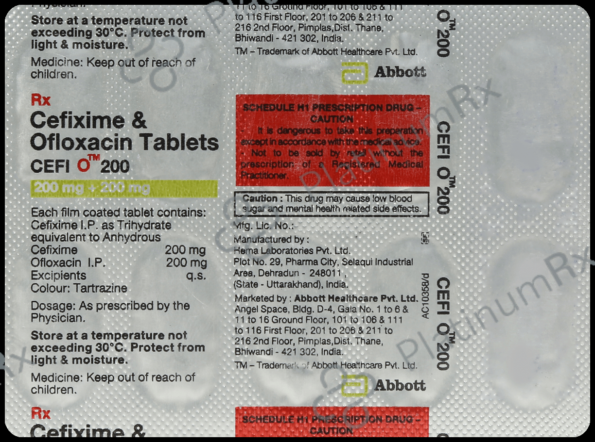 Cefi O 200/200mg Tablet 10s