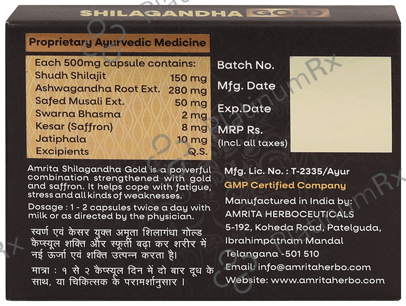 Amrita Shilagandha Gold Capsule