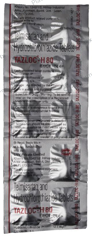 Tazloc H 12.5/80mg Tablet 10s