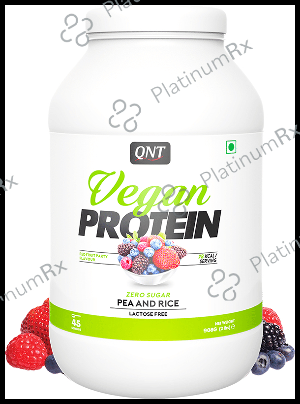 QNT Vegan Protein Powder Red Fruit Party