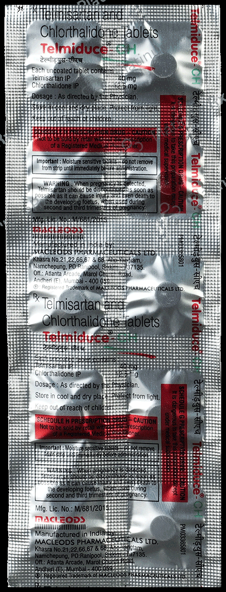 Telmiduce CH 40mg/12.5mg Tablet