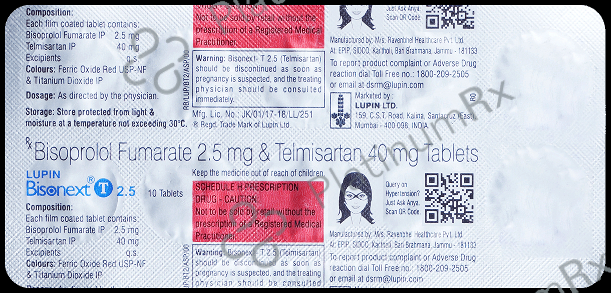 Bisonext T 2.5/40mg Tablet 10s