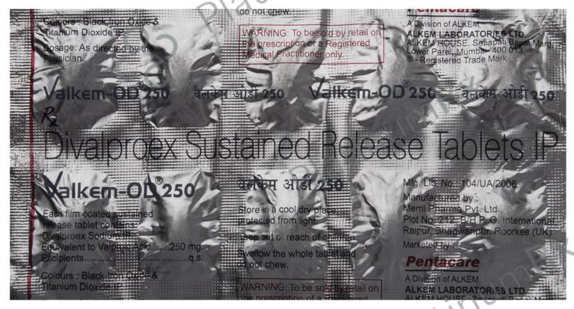 Valkem OD SR 250mg Tablet 10s